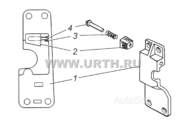 5320-6105035-10 Фиксатор замка левый
